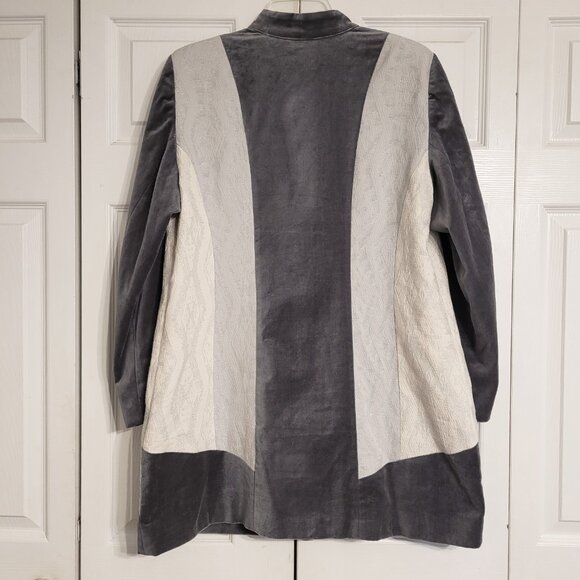 Chicos Velvet Lace Snowflake Tunic Jacket 2 - Picture 6 of 9